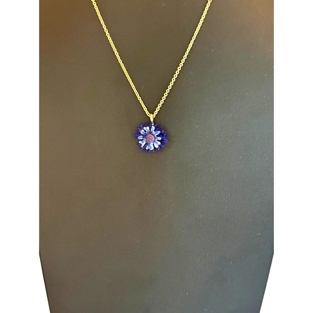 Michael Michaud 16-18" Cornflower Pendant Necklace